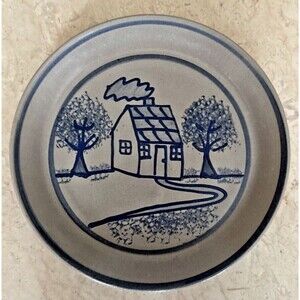 Vintage Beaumont Brothers Pottery Salt Glaze Home House 9.5" Dinner Plate 1990